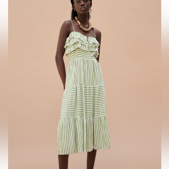 Zara Dresses & Skirts - Zara striped midi dress